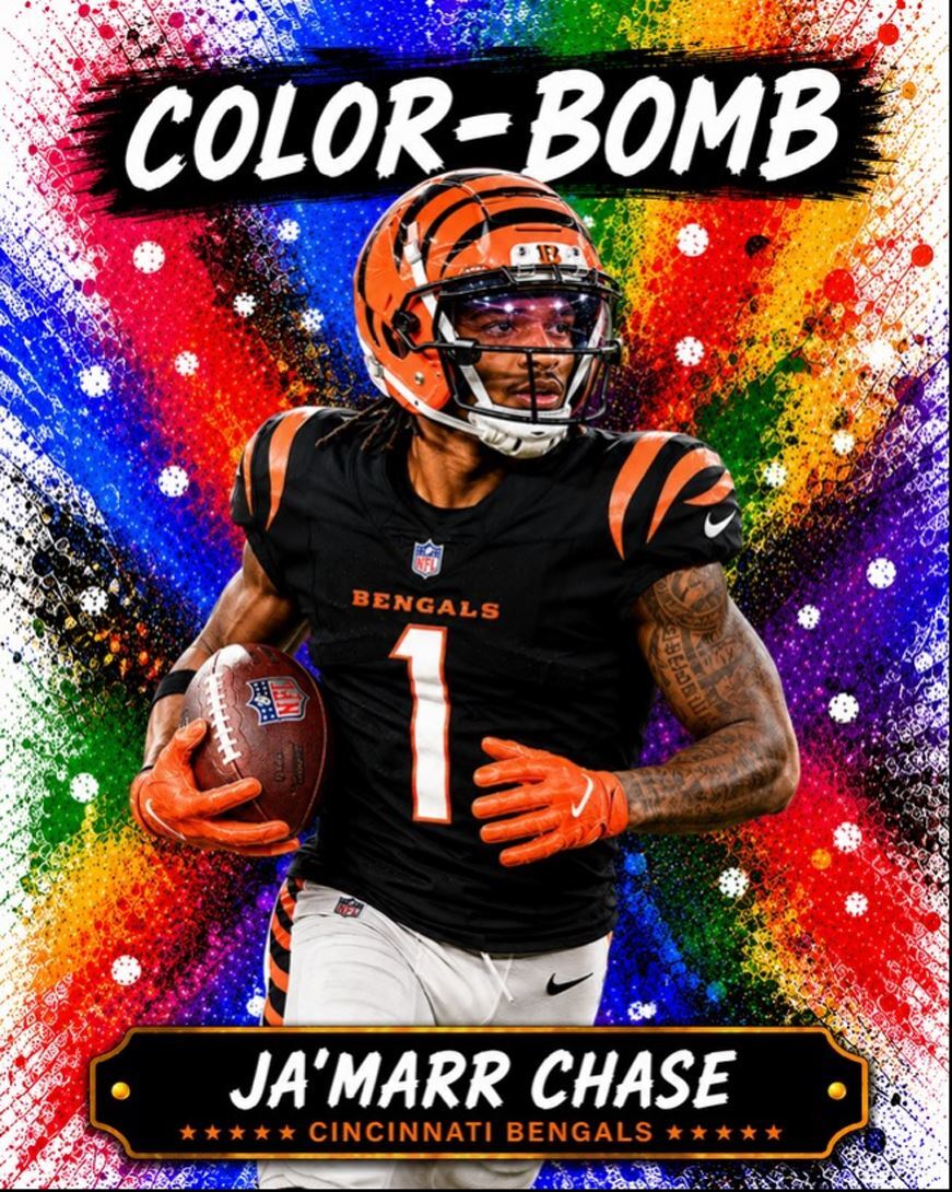 3811 JaMarr Chase 8x10 Premium Print | Color-Bomb | With Text