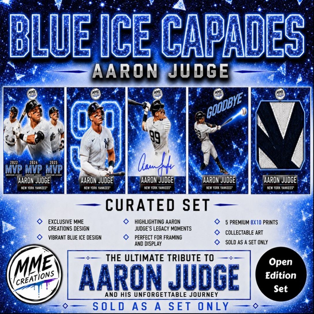4010 Aaron Judge Blue Ice Capades Open Edition Curated Set 8x10 Premium Prints