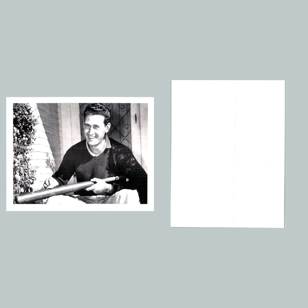 0118 P -8X10 Ted Williams with Bat At House Glossy Photo Fast Shipping BBL