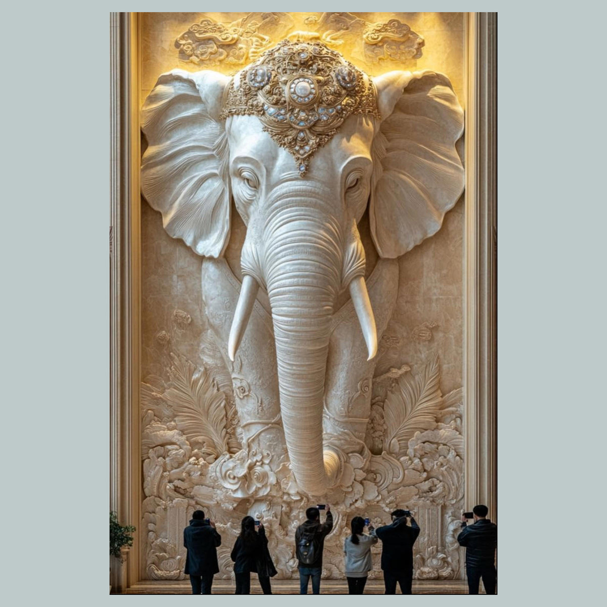 1345 Elephant Mural 8x10 Glossy Photo - Fast-Secure Shipping MS