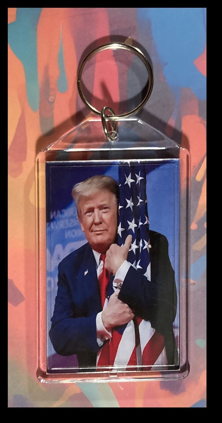 3285 Trump Flag Custom Hand Made Keychain-Makes A Great Gift