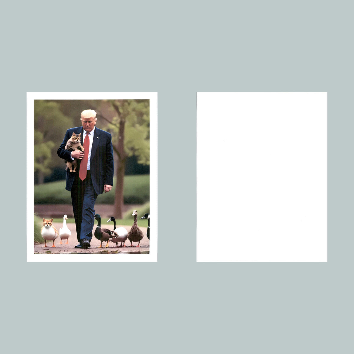 0195 P -8X10 Trump Holding 1 Cat Walking Glossy Photo Fast-Secure Shipping MS
