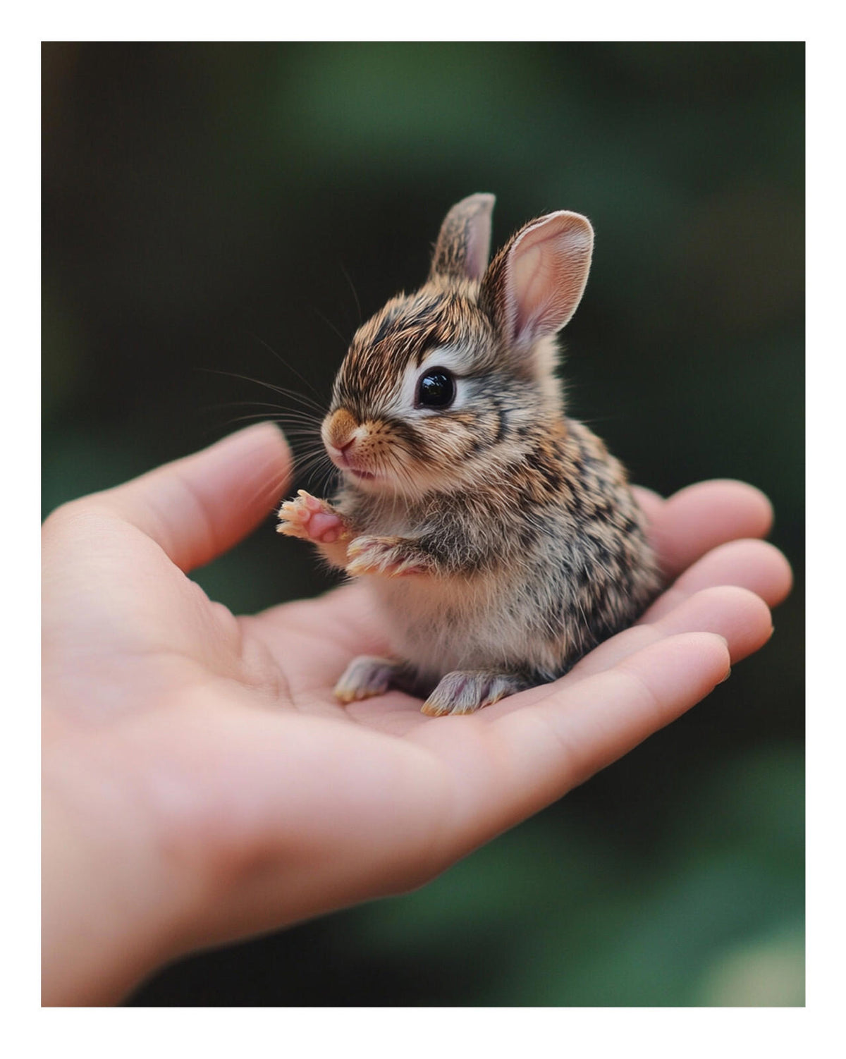 0561 P-8X10 Rabbit in Hand Glossy Photo MS