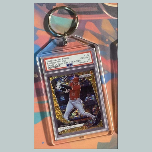 3544 2020 Panini Prizm Gold Donut Circles Prizm Shohei Ohtani Custom Keychain