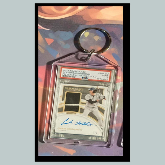 3508 Colson Montgomery 2022 Panini Immaculate Gold Patch Auto Custom Keychain