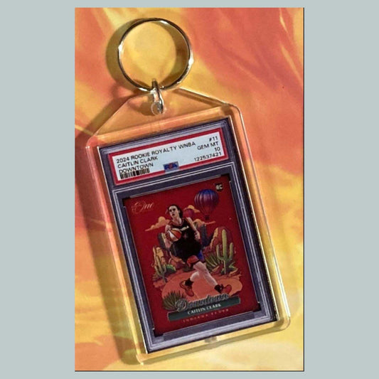 3646 Caitlin Clark 2024 Panini Royalty Downtown Custom Hand Keychain