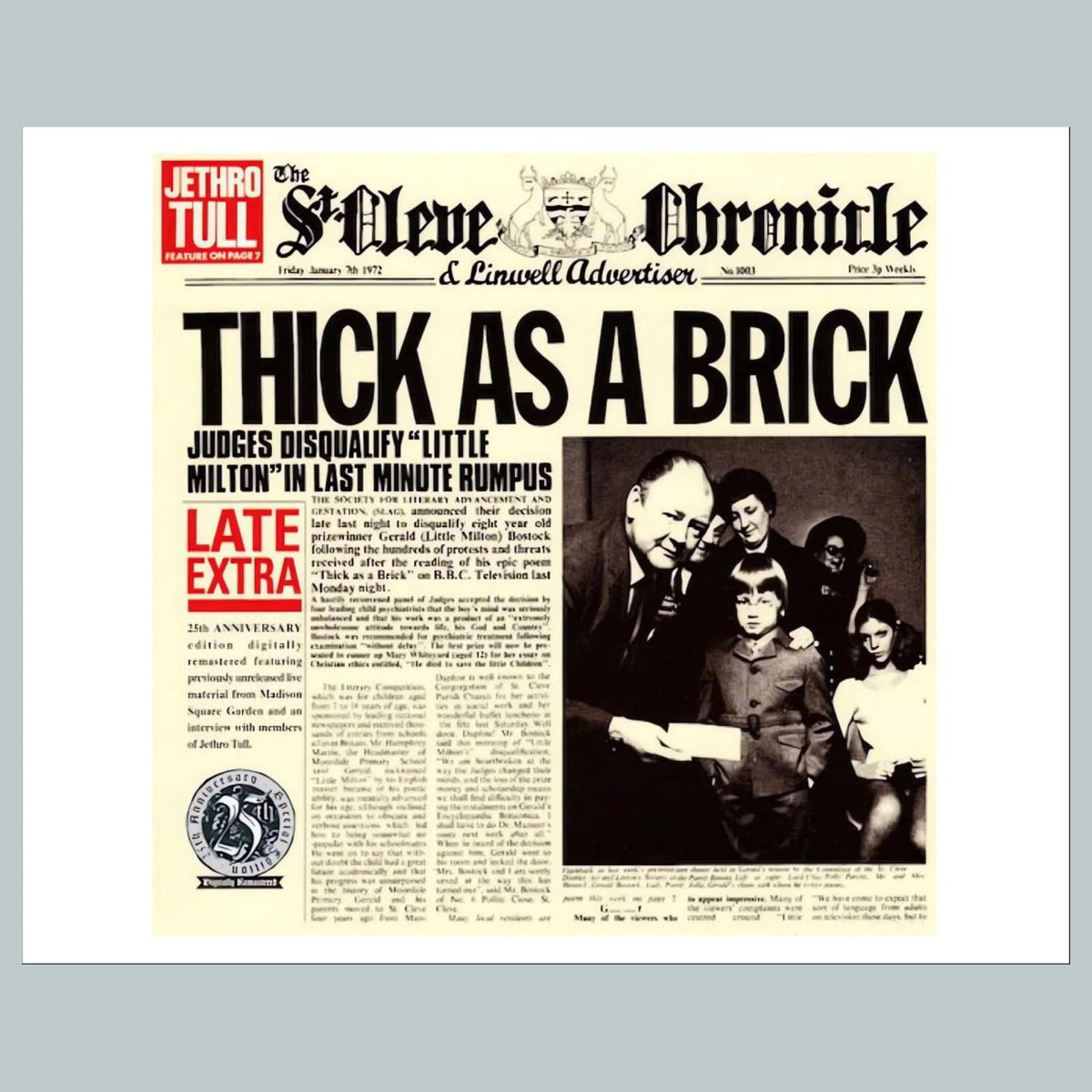 0956 P Jethro Tull: Thick as a Brick 1972 8x10 Glossy Photo Album Cover MS
