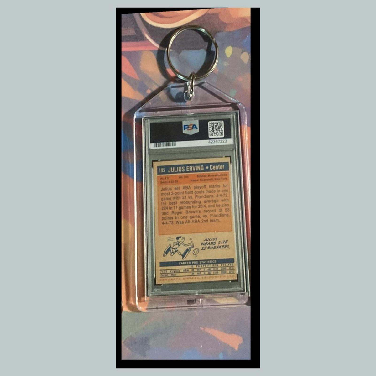 3442 Julius Erving1972 Rookie Custom Made Novelty Keychain - Makes A Great Gift