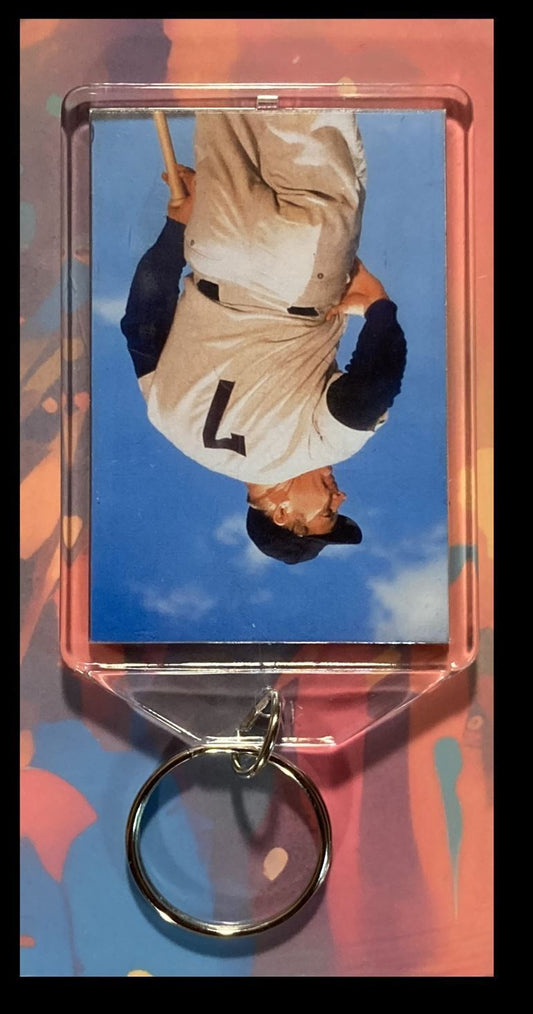 3290 Mickey Mantle Back Custom Hand Made Keychain - Makes A Great Gift