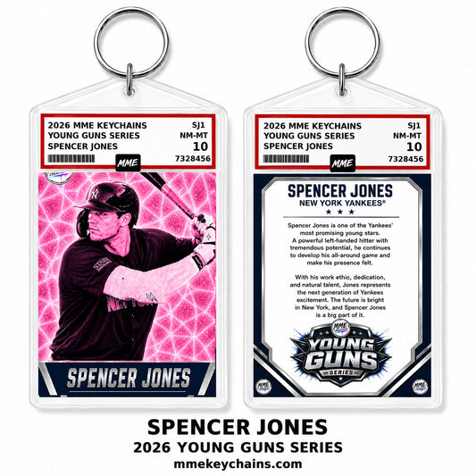 4266 Spencer Jones |Young Guns Series Hand Made Acrylic Photo Keychain Pink Ice2