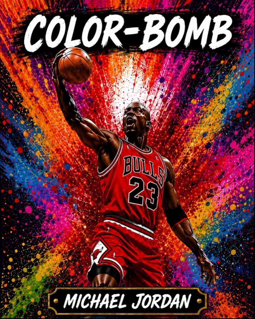 3847 Michael Jordan 8x10 Premium Print | Color-Bomb | With Text