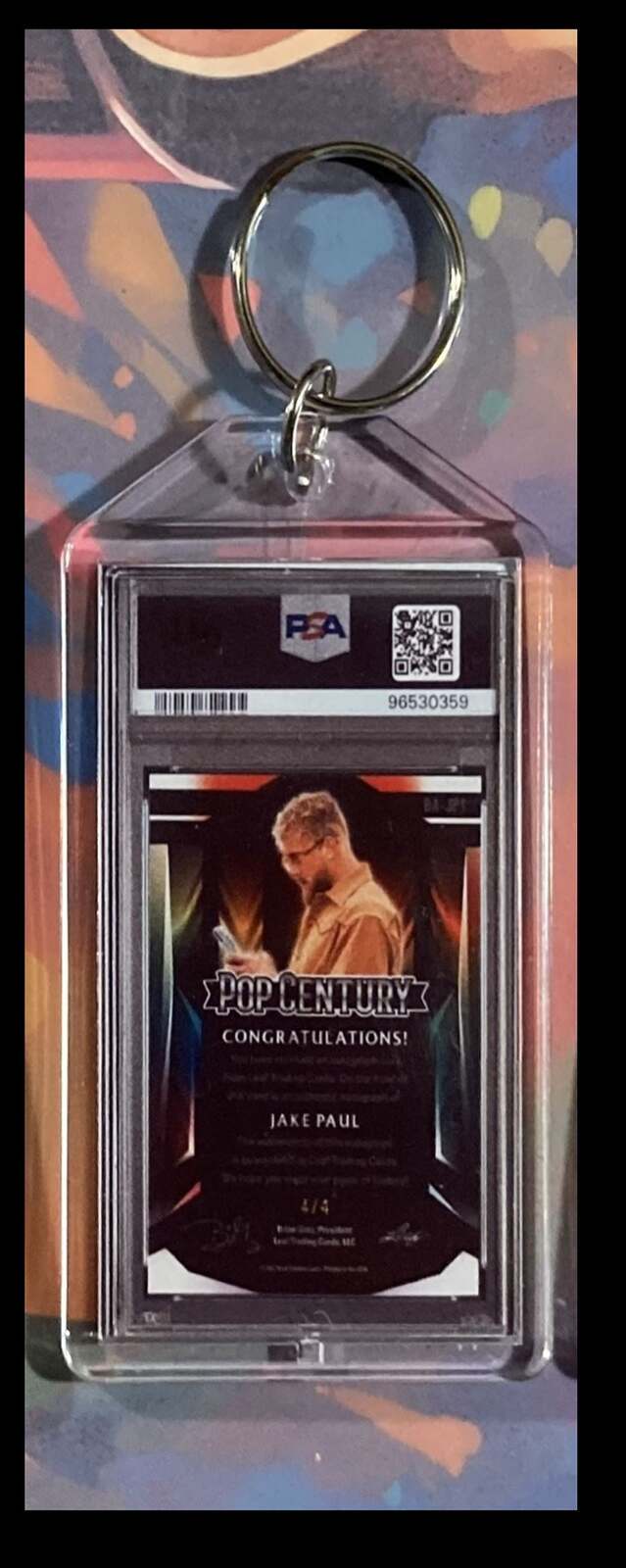3100 Jake Paul 2023 Leaf Metal Pop Century Red Crystals