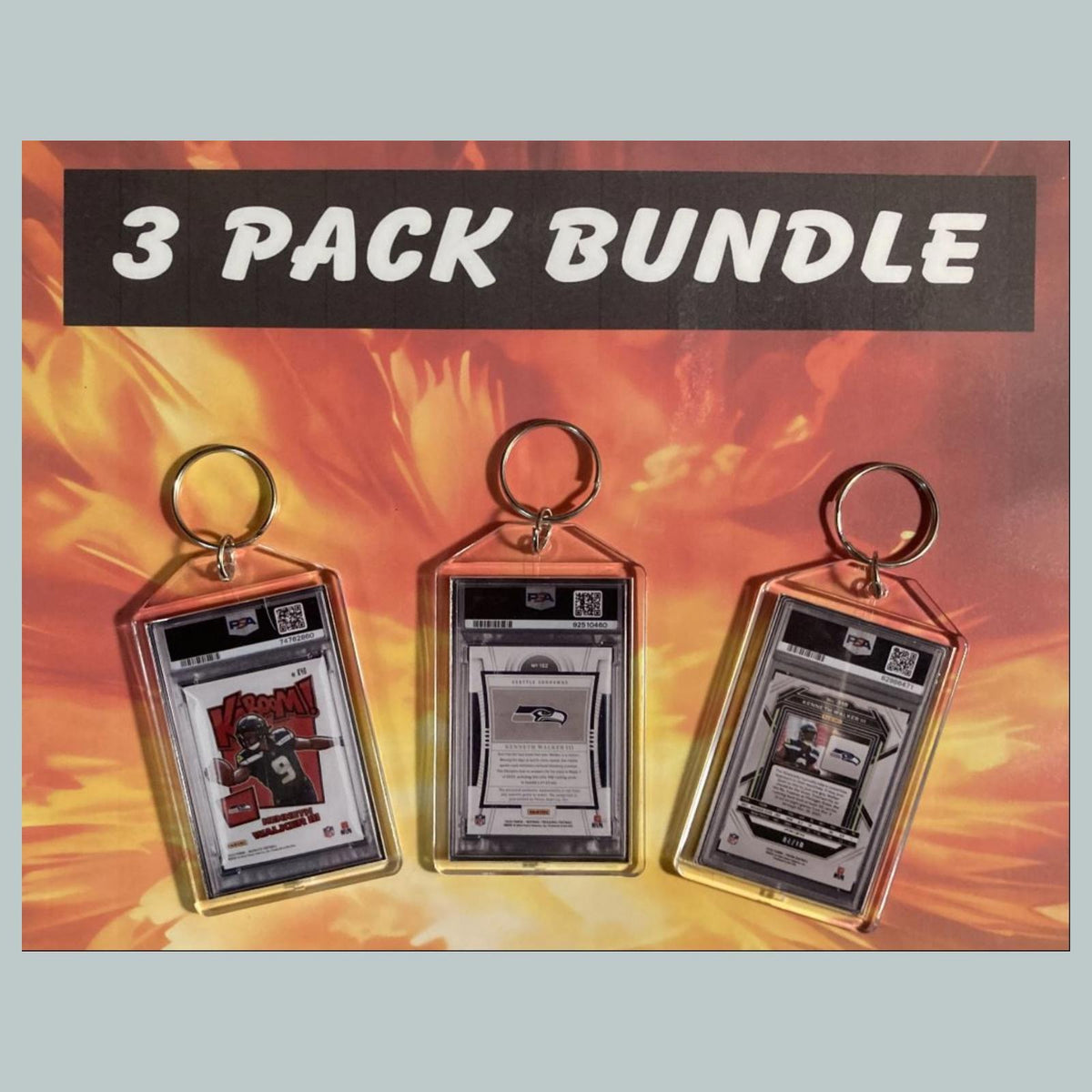 3767B Kenneth Walker III 3 Pack Bundle Hand Made Keychains