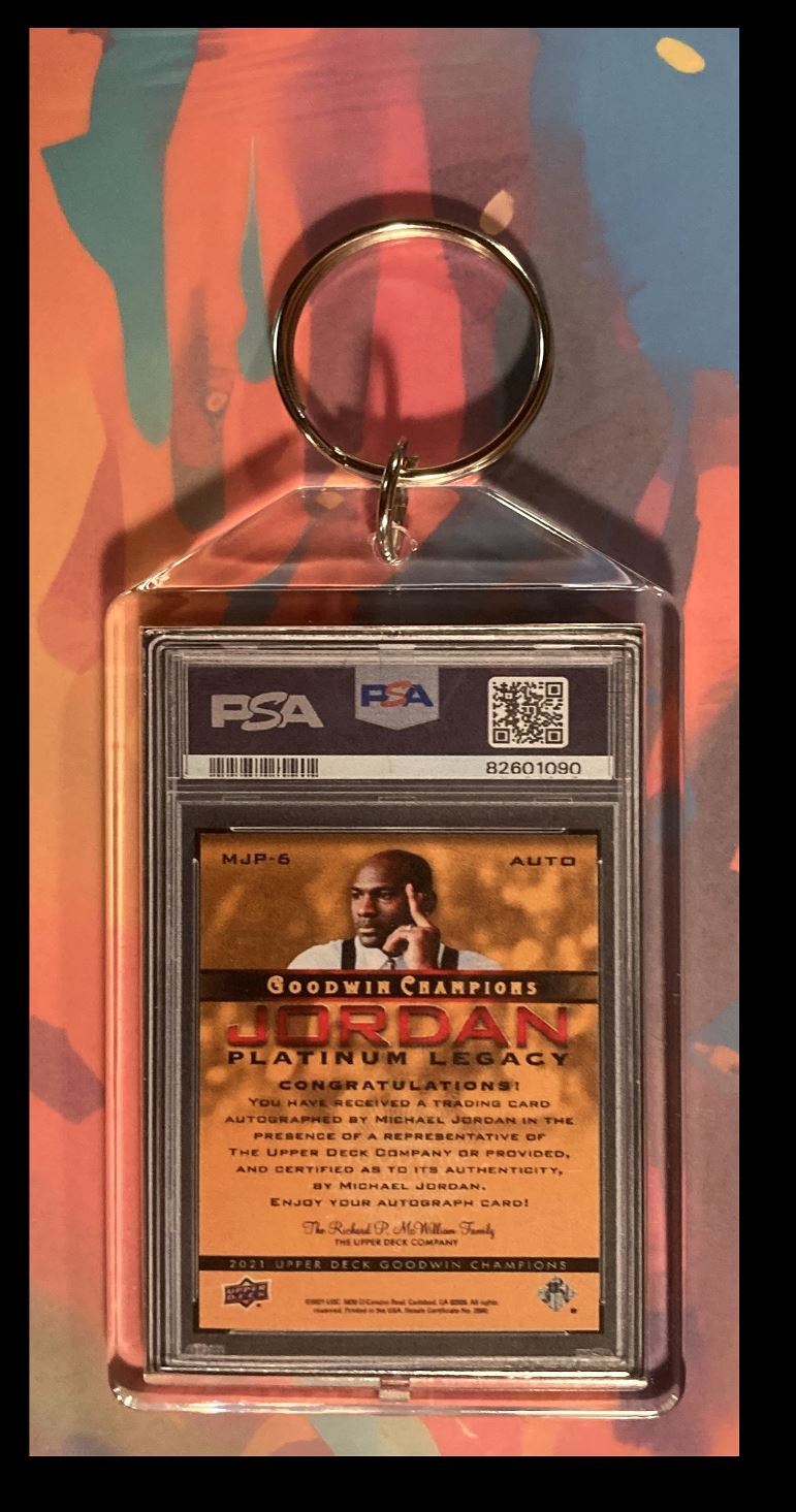 2987 Michael Jordan 2021 UD Goodwin Champs Superfractor Keychain