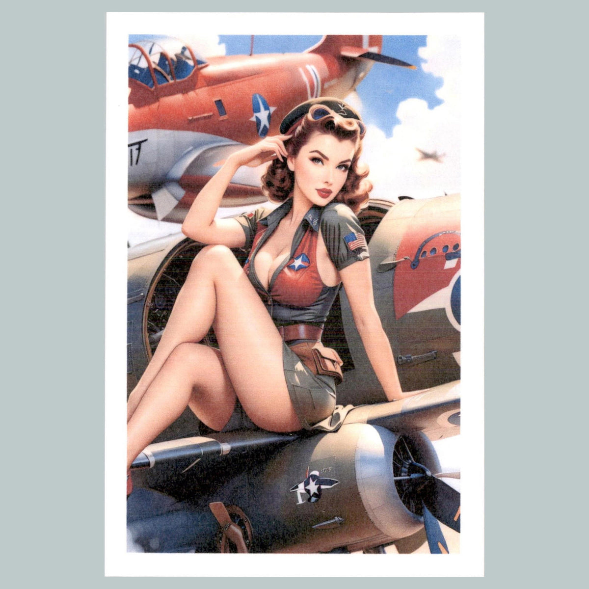 0325 P -8X10 Pinup Planes Glossy Photo Fast-Secure Shipping MS