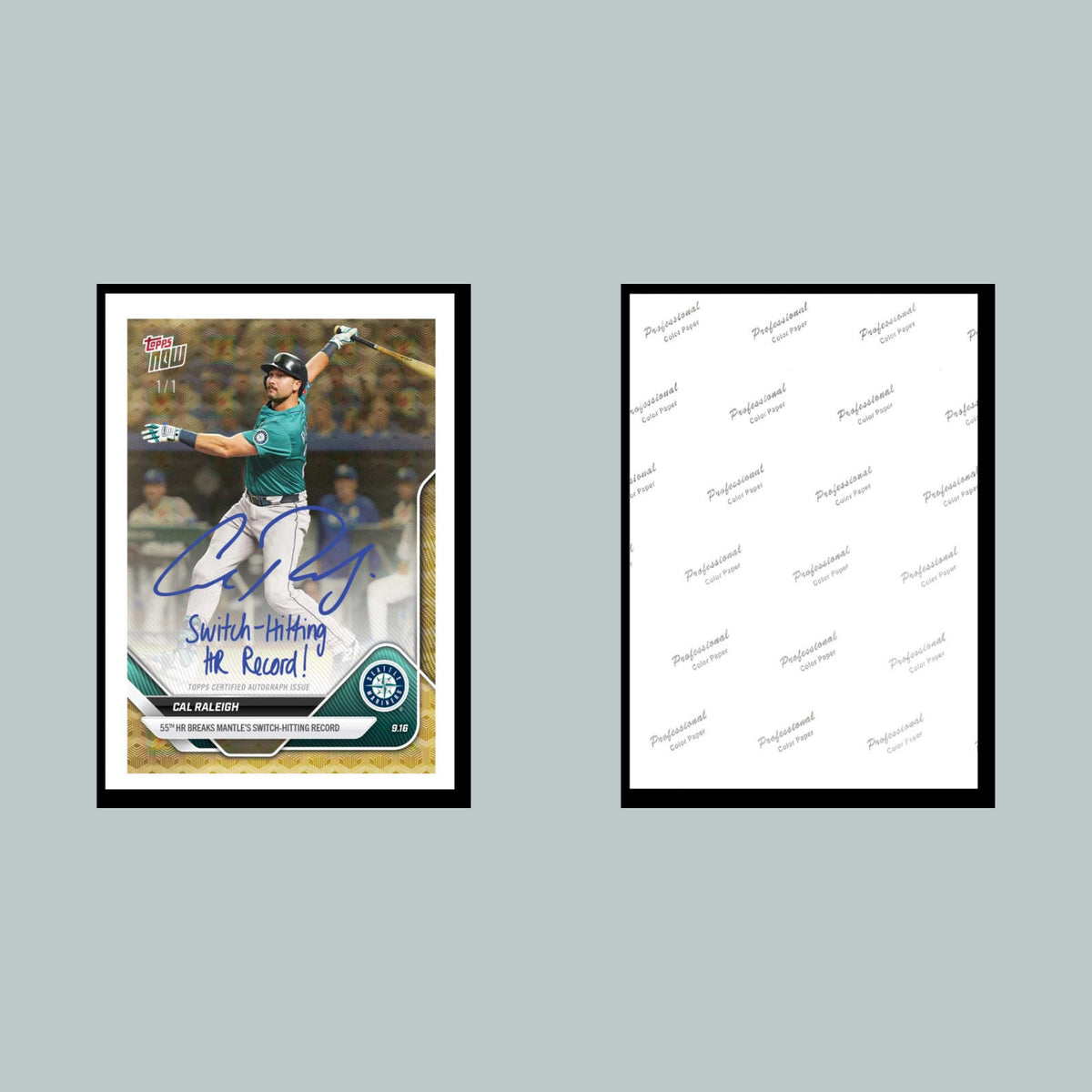 0640 P-8X10 Cal Raleigh HR Record 2025 Topps Now Glossy Photo Fast Secure Ship