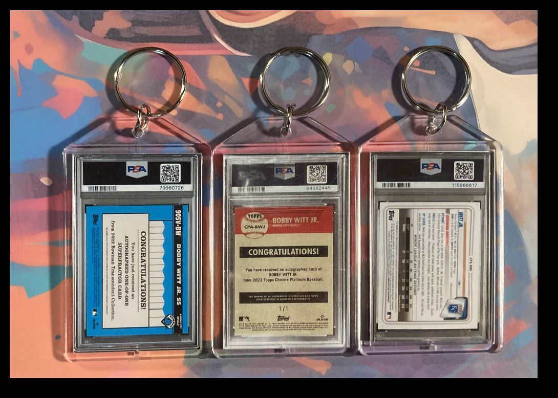 3130 Bobby Witt Jr 3 Pack Bundle 3 Different Custom Novelty Keychains-Great Gift