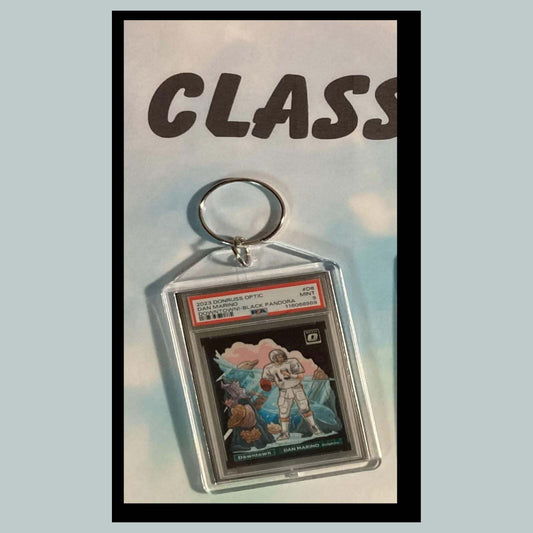 3511 Dan Marino 2023 Panini Donruss Downtown Black Pandora Custom Made Keychain