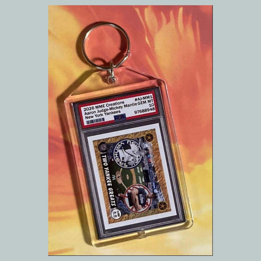 3764 Aaron Judge Mickey Mantle Mockup Custom Hand Made Keychain