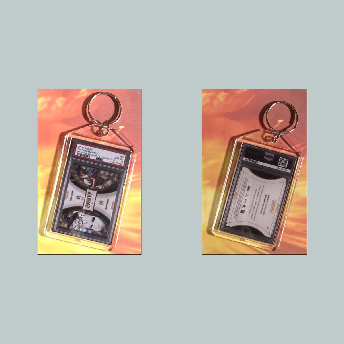 3690 Shohei Ohtani/Mickey Mantle 2025 Topps Welcome To The Club Custom Keychain