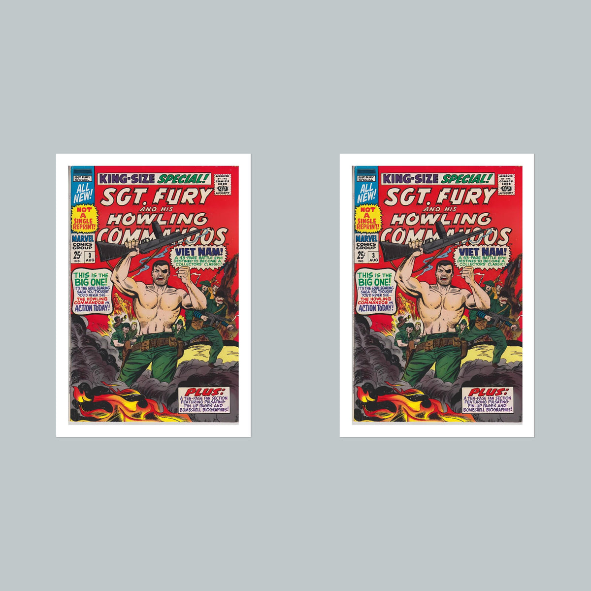 2348 Sgt Fury 8x10 Glossy Photo Comic Book Cover Fast-Secure Shipping