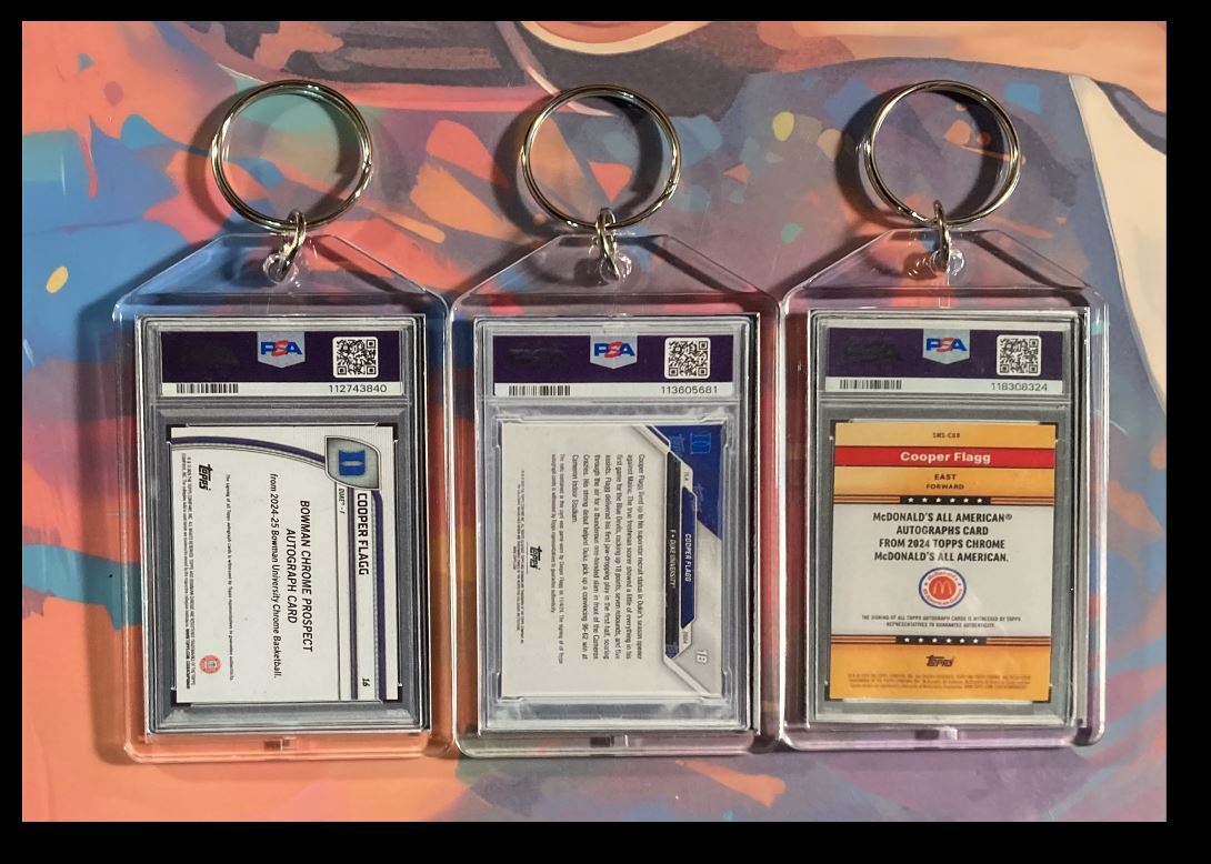 3154B Cooper Flag  3 Pack Bundle 3 Different Custom Novelty Keychains