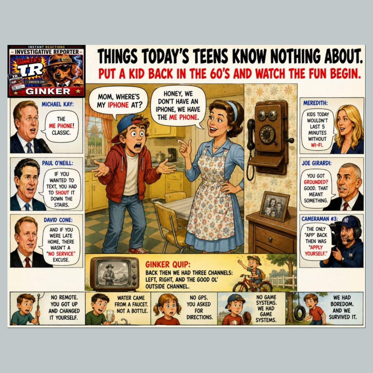 2840 8X10 Art Print Todays Teens Watch The Fun Begin Ginker’s Instant Reactions