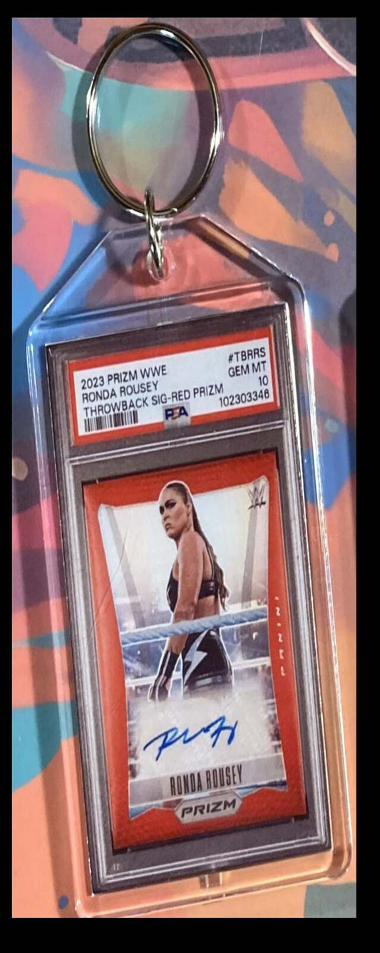3121 Ronda Rousey 2023 Panini Red Prizm Throwback Auto