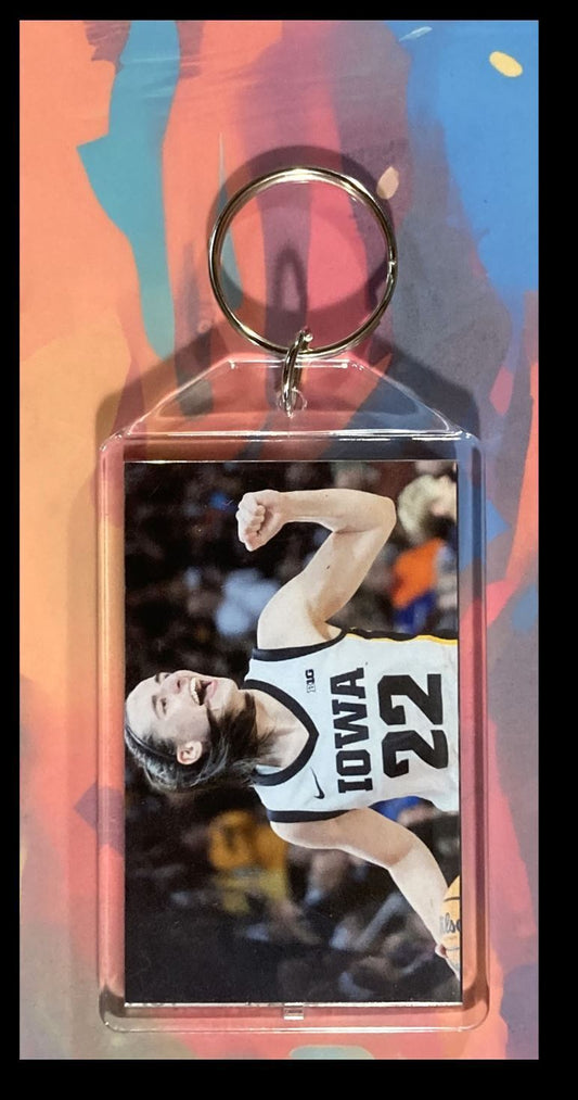 3326 Caitlin Clark Custom Hand Made Keychain - Makes A Great Gift