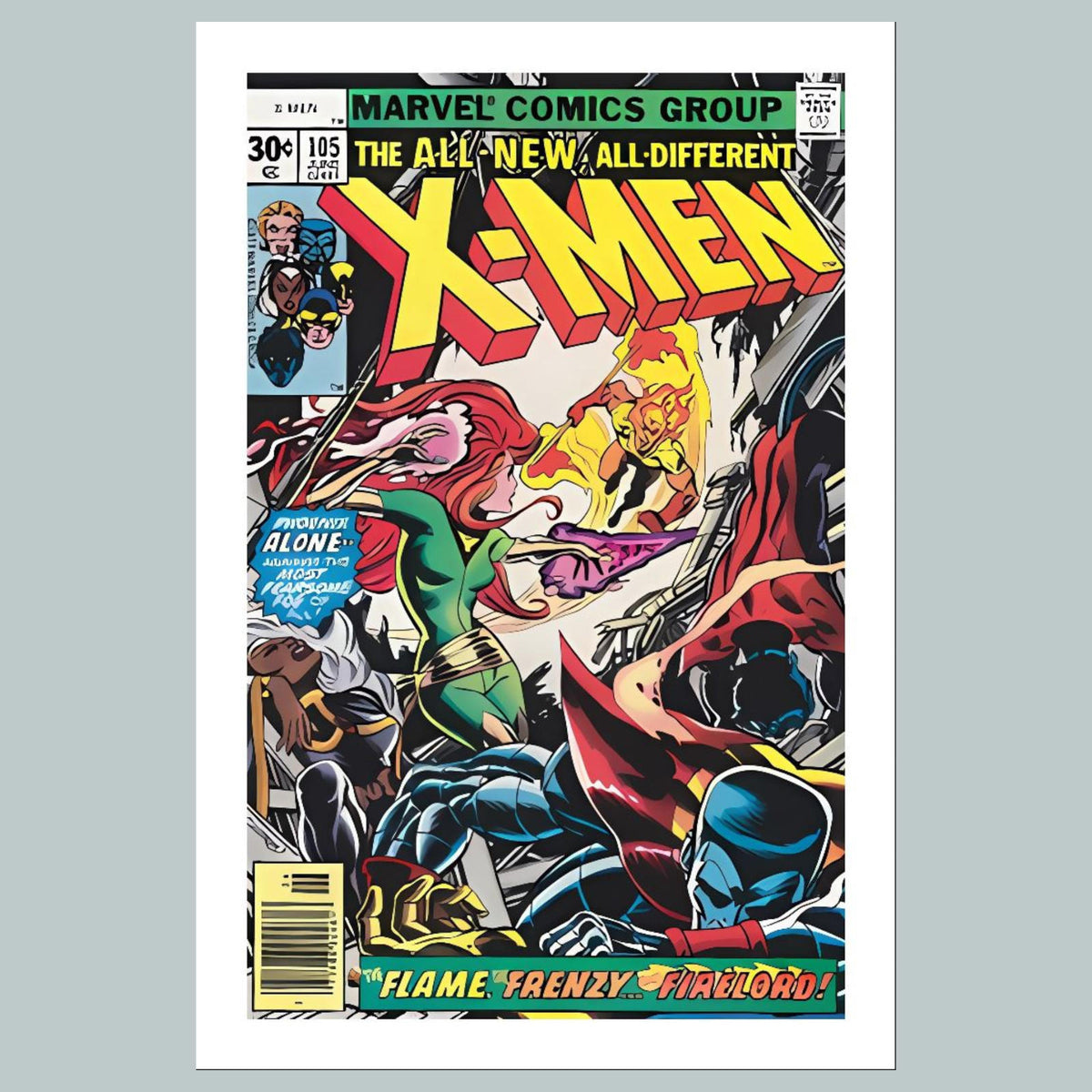 1596 X-Men June 1977 8x10 Glossy Photo Comic Book Cover
