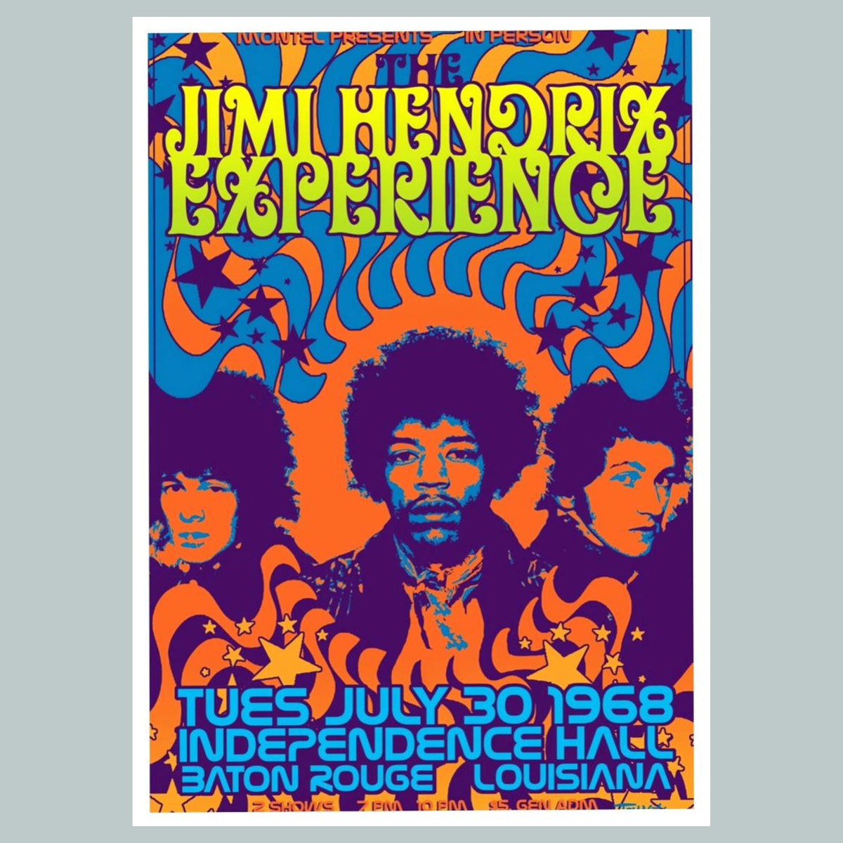 0841 8x10 Glossy Photo Jimi Hendrix 1968 Concert Poster Fast Shipping MS