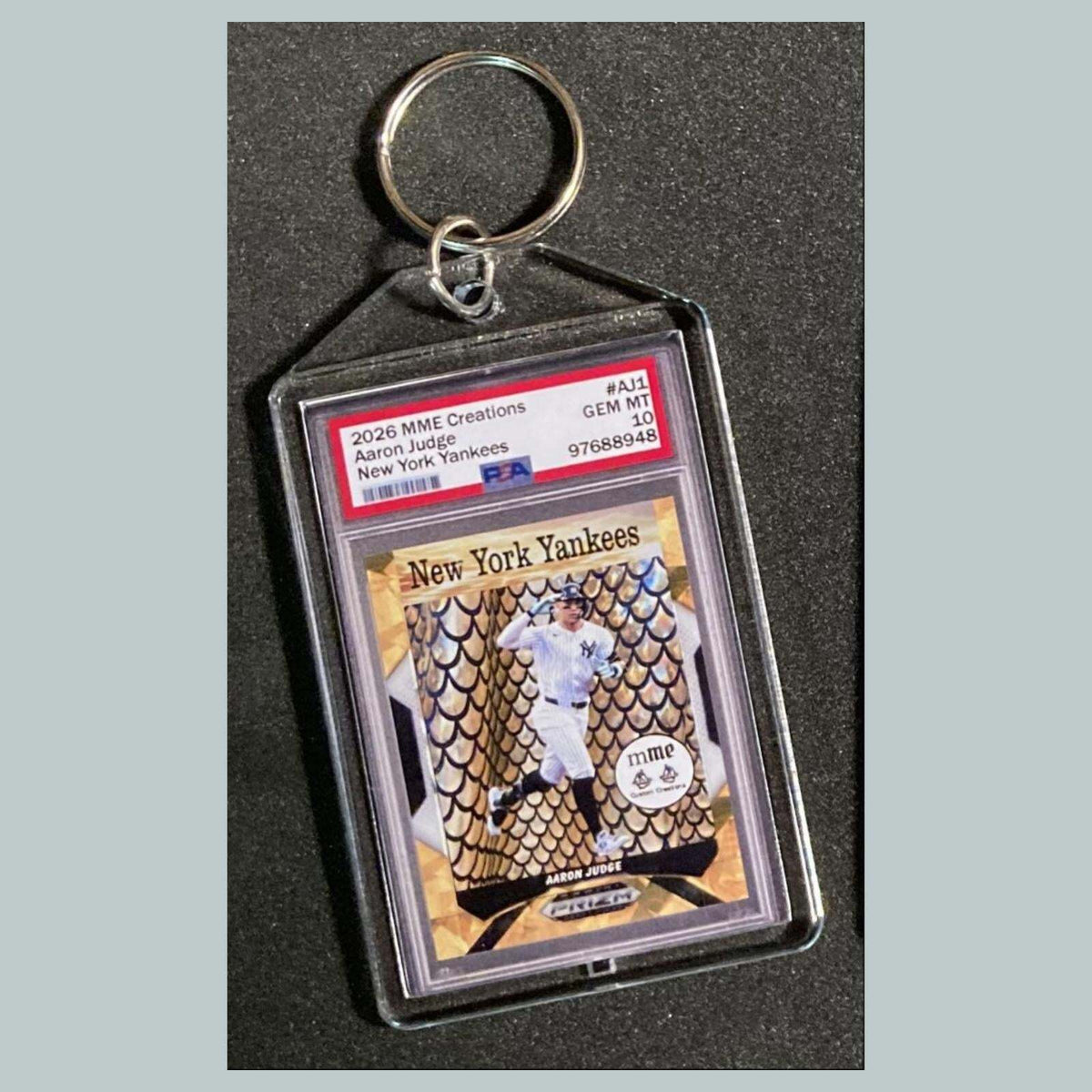 3791 Aaron Judge Gold Mockup Custom Hand Made Keychain