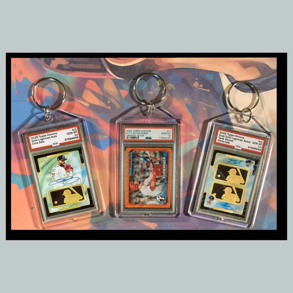 3381B Logoman/Kyle Schwarber 3 Pack Bundle - 3 Different Novelty Keychains