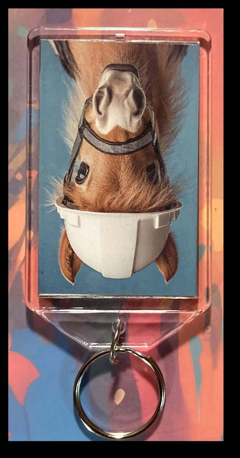 3299 Pony Helmet Custom Hand Made Keychain - Makes A Great Gift