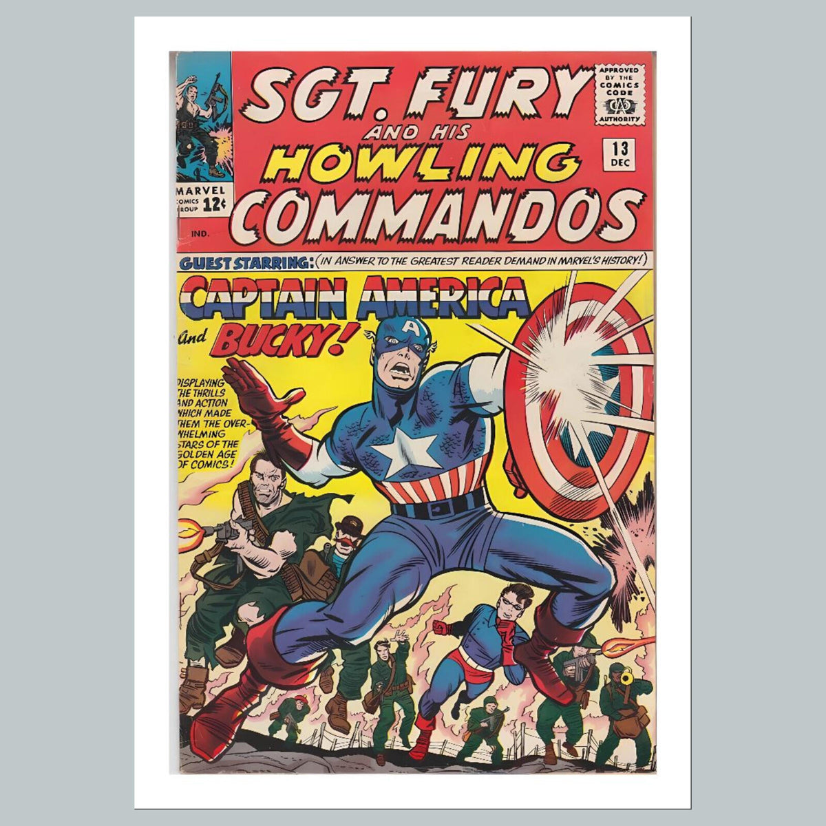 2390 Sgt Fury 8x10 Glossy Photo Comic Book Cover Fast-Secure Shipping