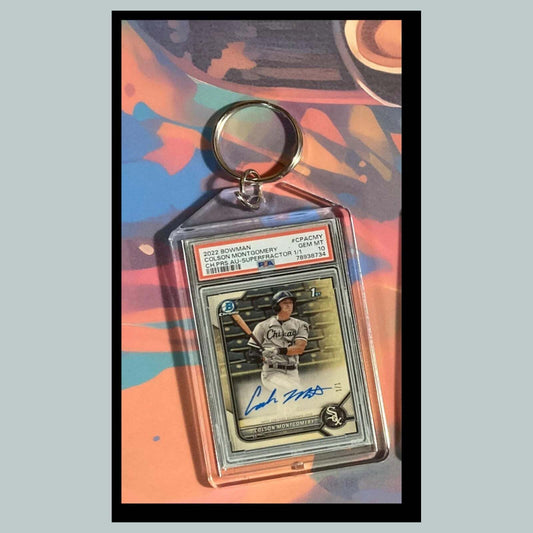 3507 Colson Montgomery 2022 Chrome SuperFractor Auto Custom Hand Made Keychain