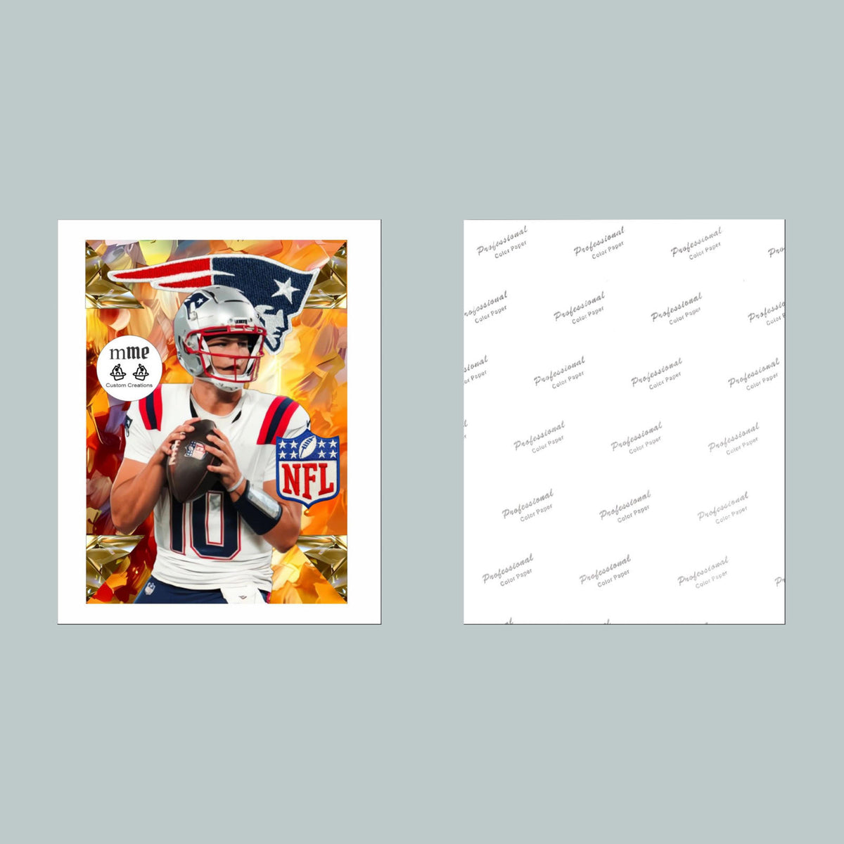 1133 P Drake Maye Orange Mockup 8x10 Glossy Photo - Fast-Secure Shipping FBL