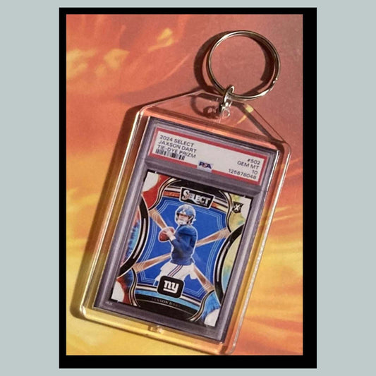 3529 Jaxson Dart 2024 Panini Select Tie-Dye Prizm Keychain