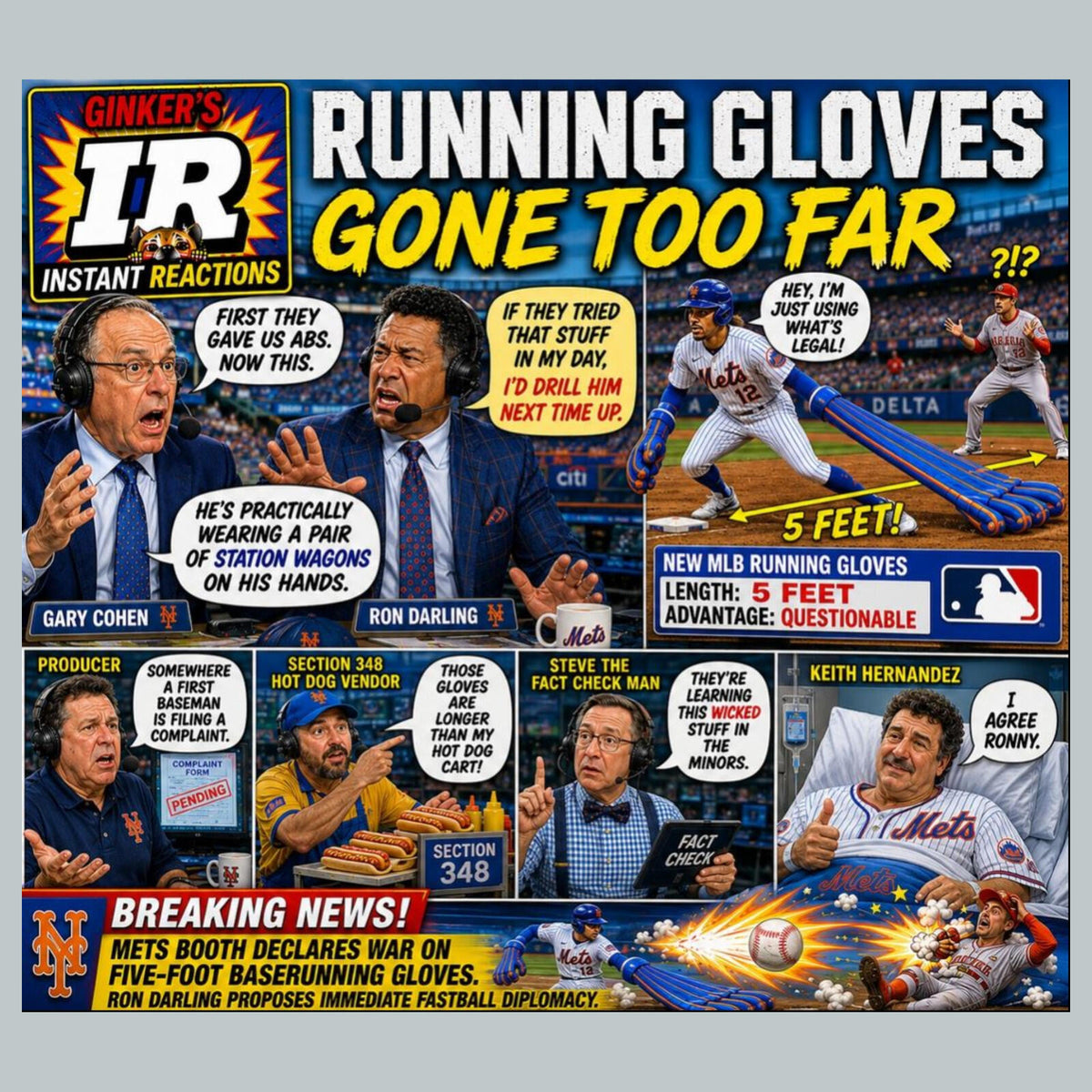 2765 Gloves Too Far Ginker’s Instant Reactions 8X10 Print