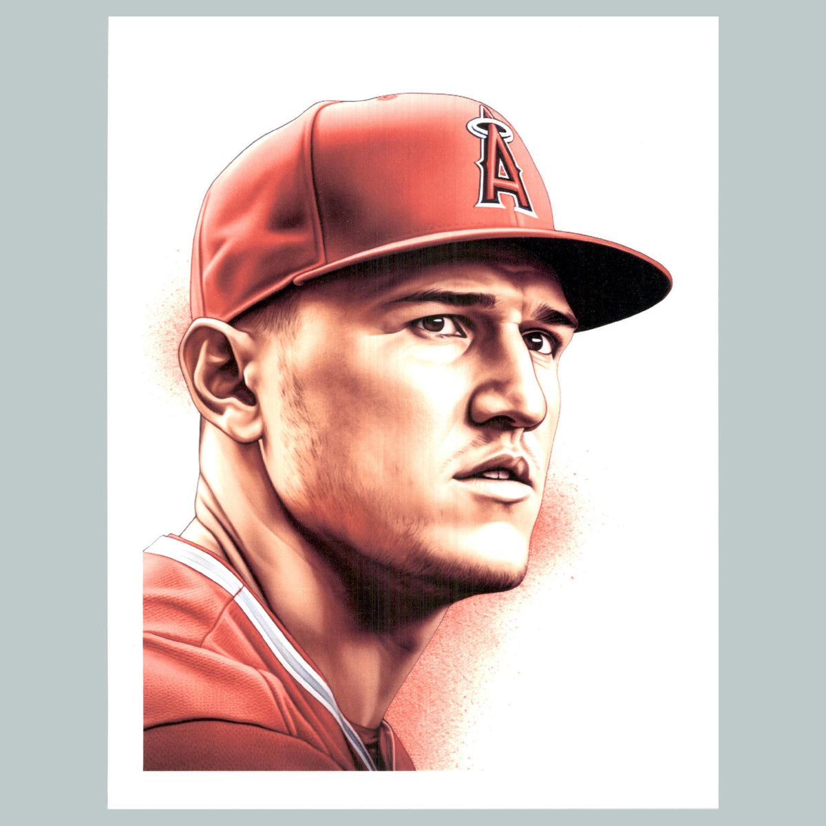 0171 P -8X10 Mike Trout Portrait V Glossy Photo Fast-Secure  Shipping BBL