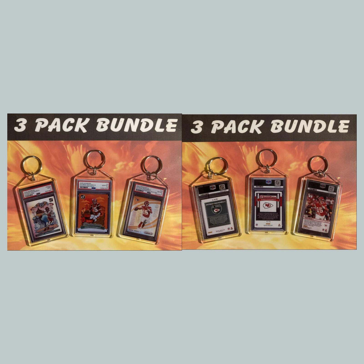3610B Patrick Mahomes Downtown 3 Pack Bundle Custom Hand Made Keychains