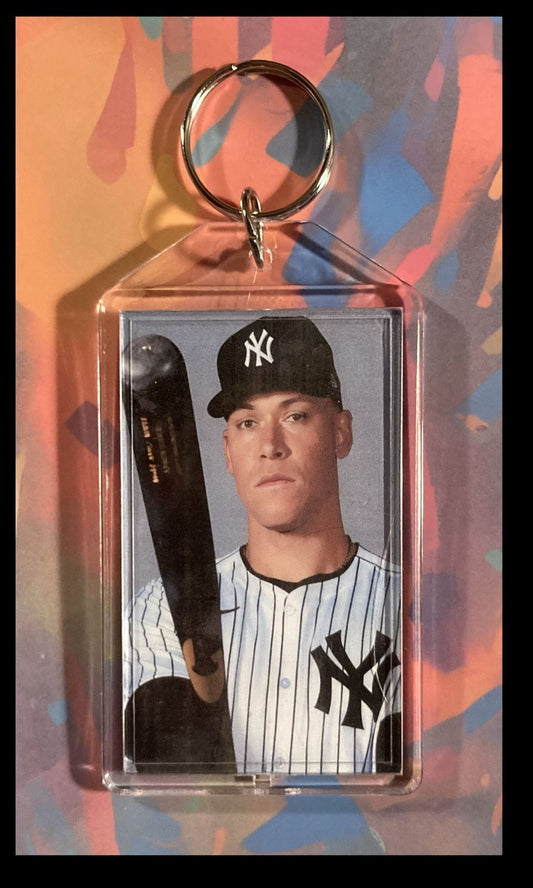 3295 Aaron Judge w/Bat Custom Hand Made Keychain-Makes A Great Gift