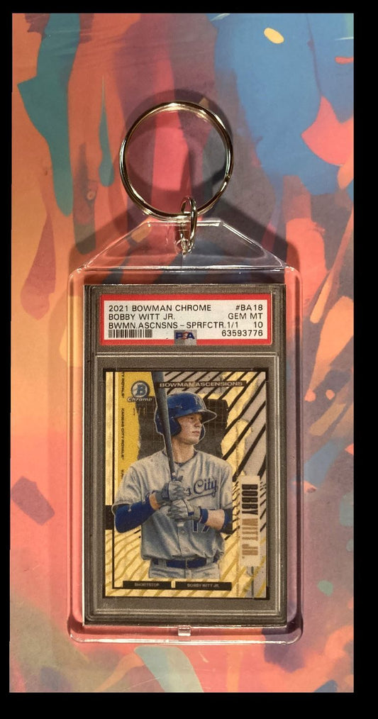 3035 Bobby Witt Jr 2021 Bowman Chrome SuperFractor Keychain-Gift