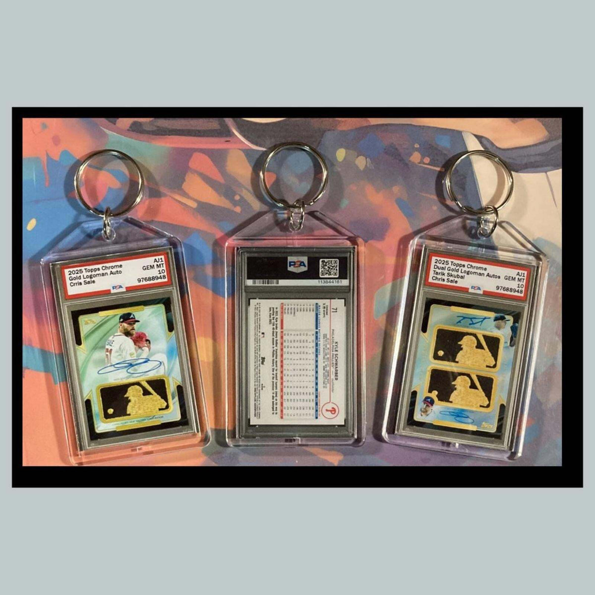3381B Logoman/Kyle Schwarber 3 Pack Bundle - 3 Different Novelty Keychains