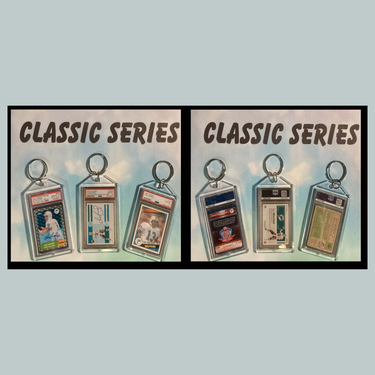 3462B Dan Marino 3 Pack Classic Bundle - 3 Different Custom Novelty Keychains