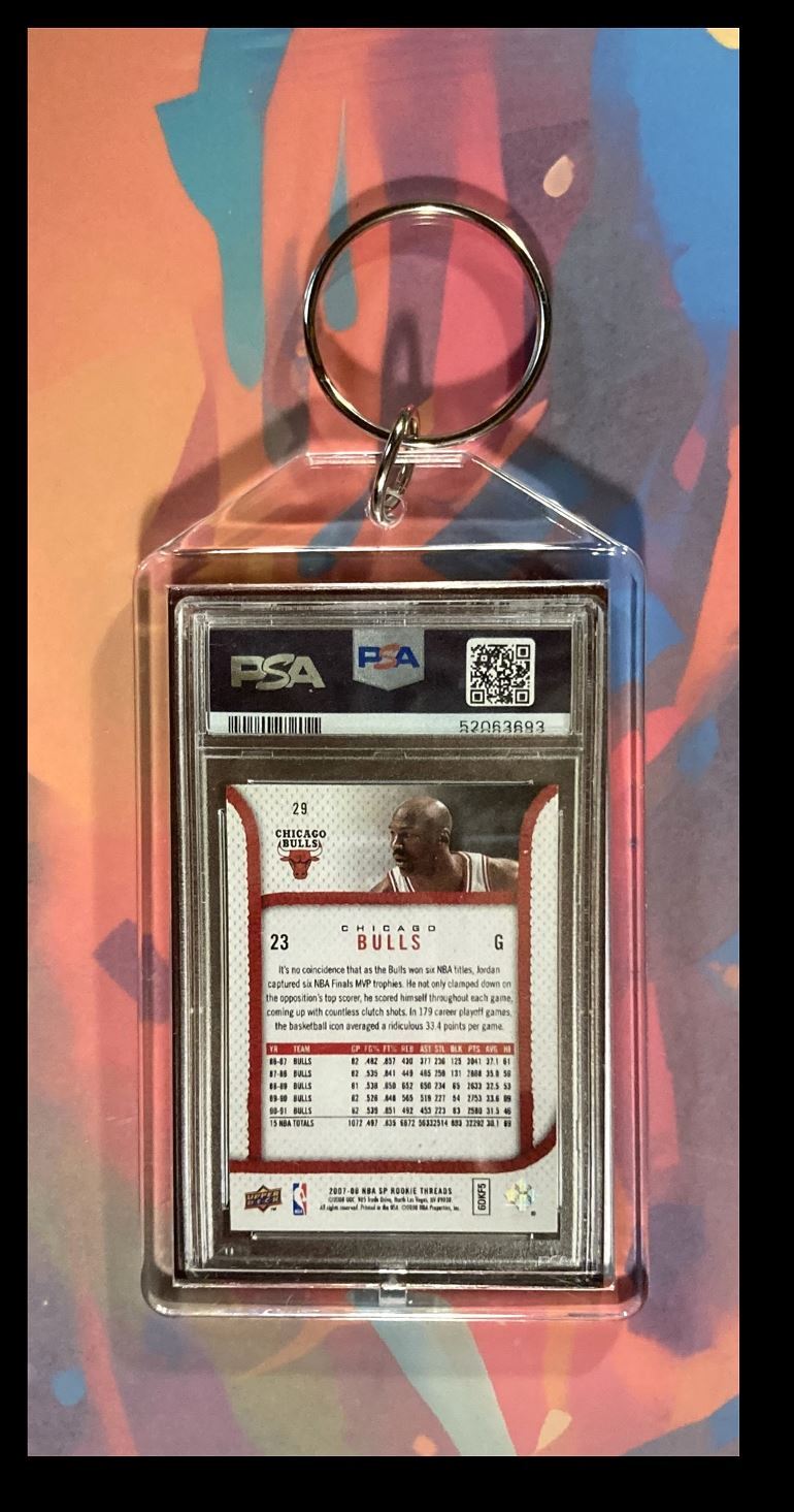 2995 Michael Jordan 2007 Rookie Threads Custom Keychain--Great Gift