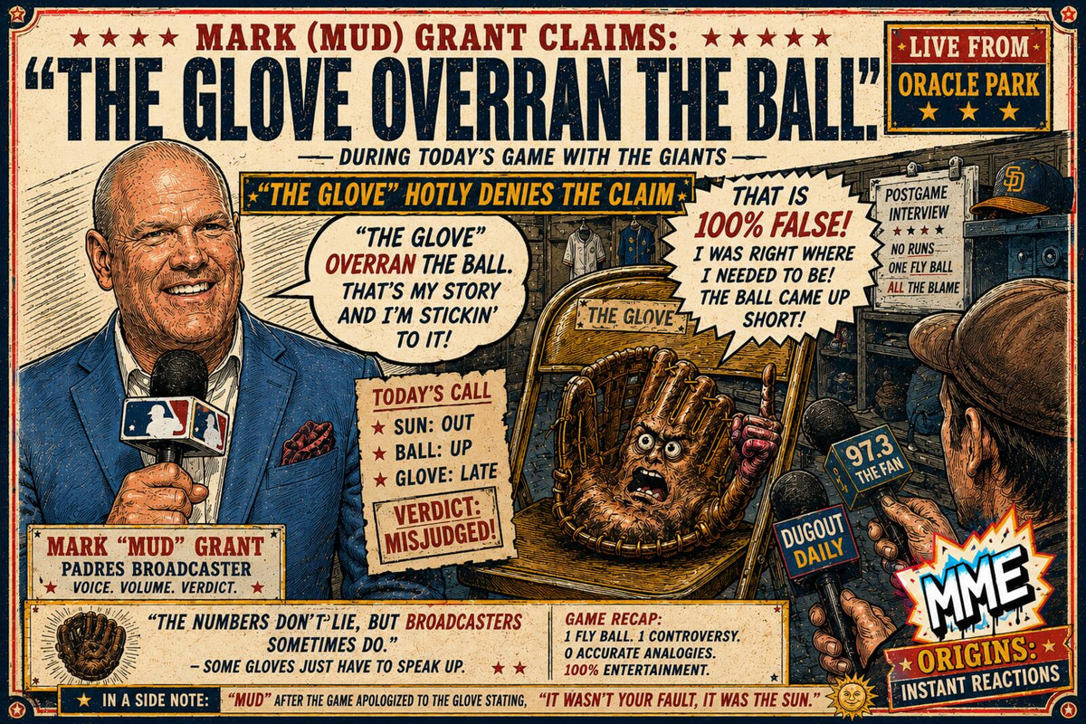 2610 Ginker’s Instant Reactions "Mud" Grant "The Glove Overran The Ball." 8X10