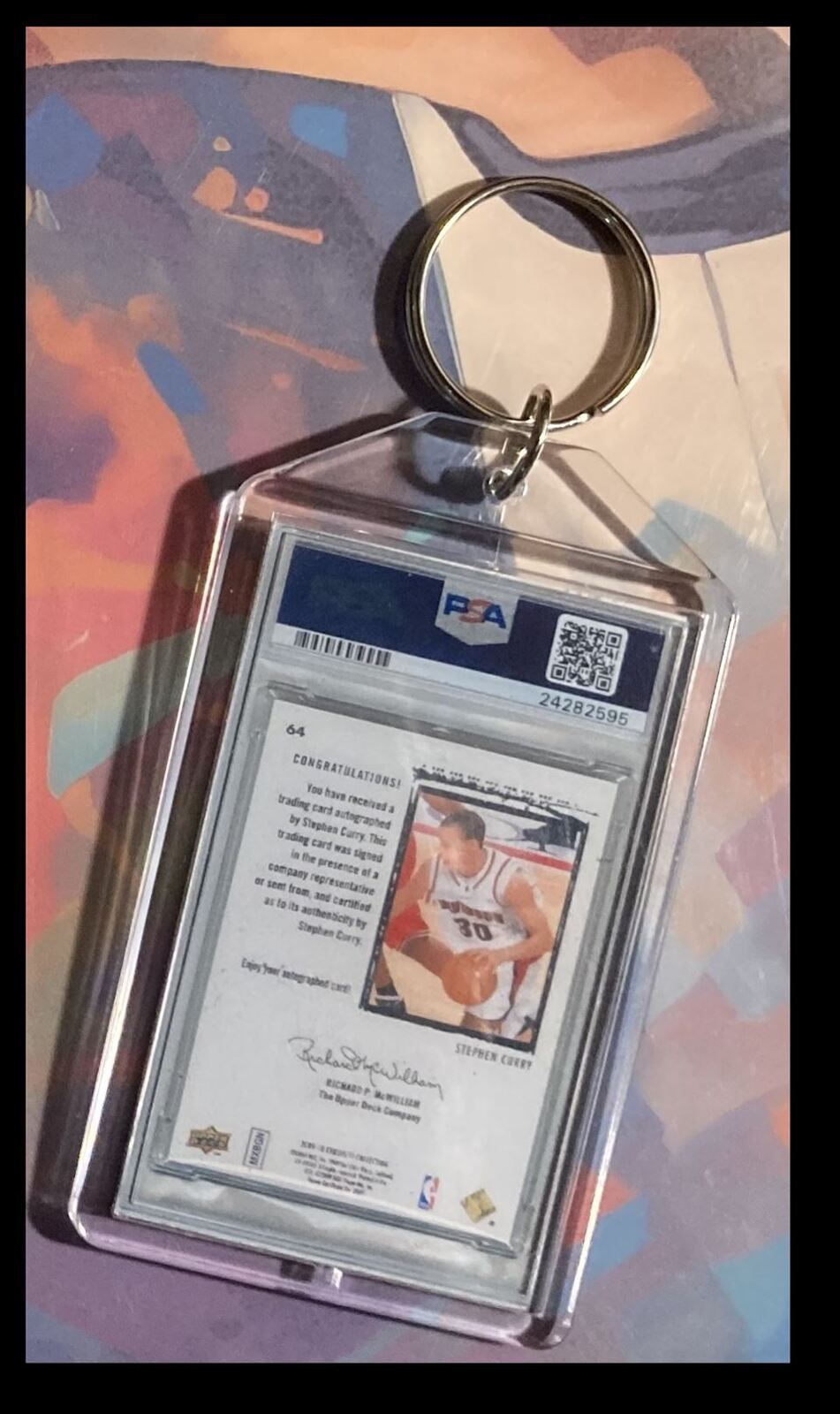 2978 Stephen Curry 2009 UD Exquisite Collection Custom Made Keychain