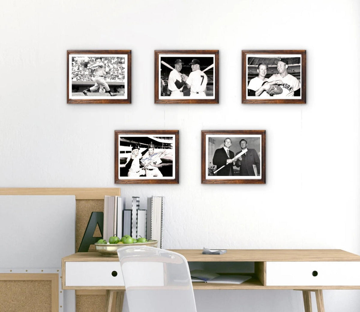 0605B Fiver Bundle 8X10 Glossy Photos Mickey Mantle Makes A Great Gift BBL