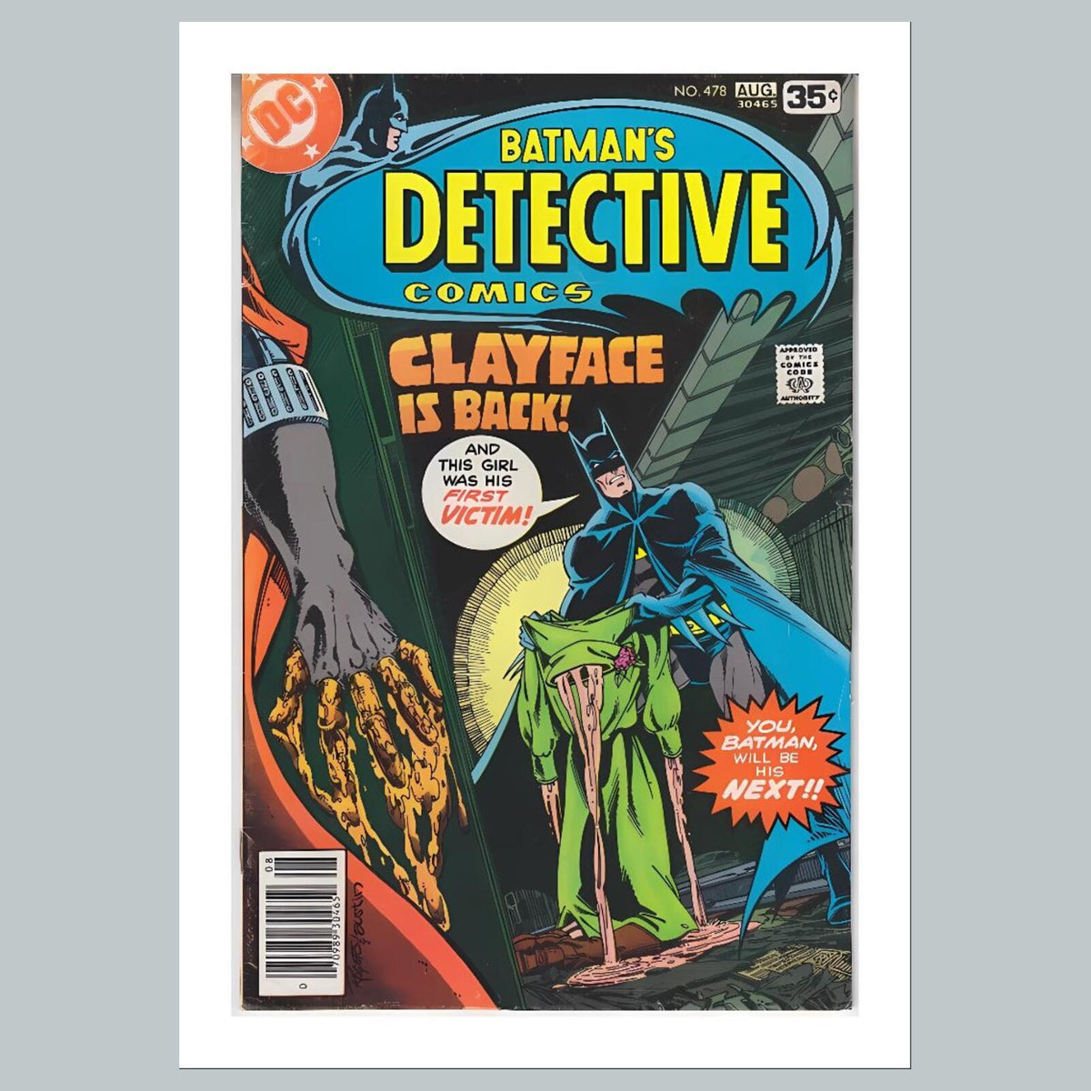 2011 Batmans Detective 8x10 Glossy Photo Comic Book Cover Fast-Secure Shipping